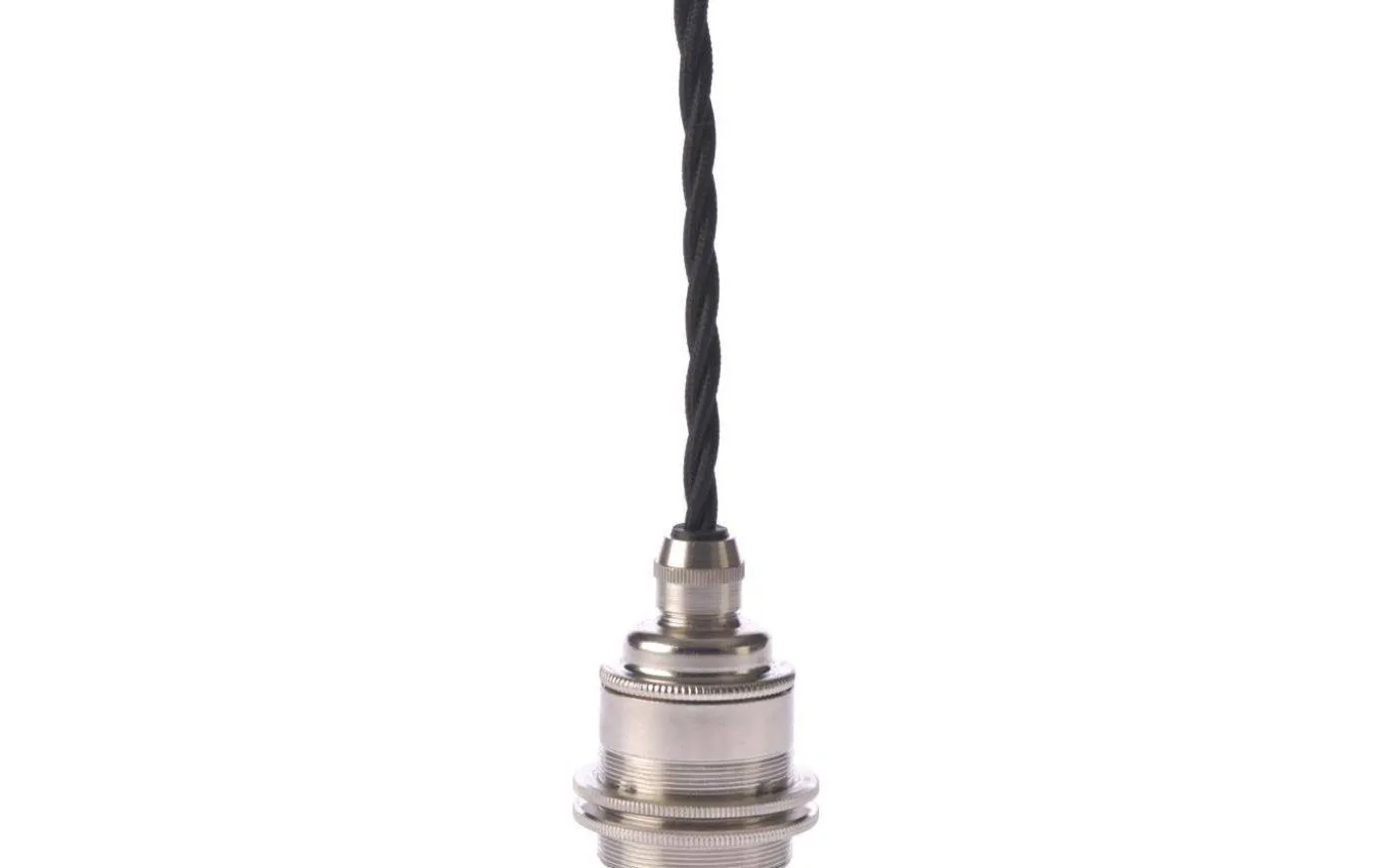 Ringupphäng U18 Svart kabel, Nickel