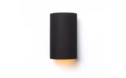 Ron W Vägglampa Svart/Guldfolie E27