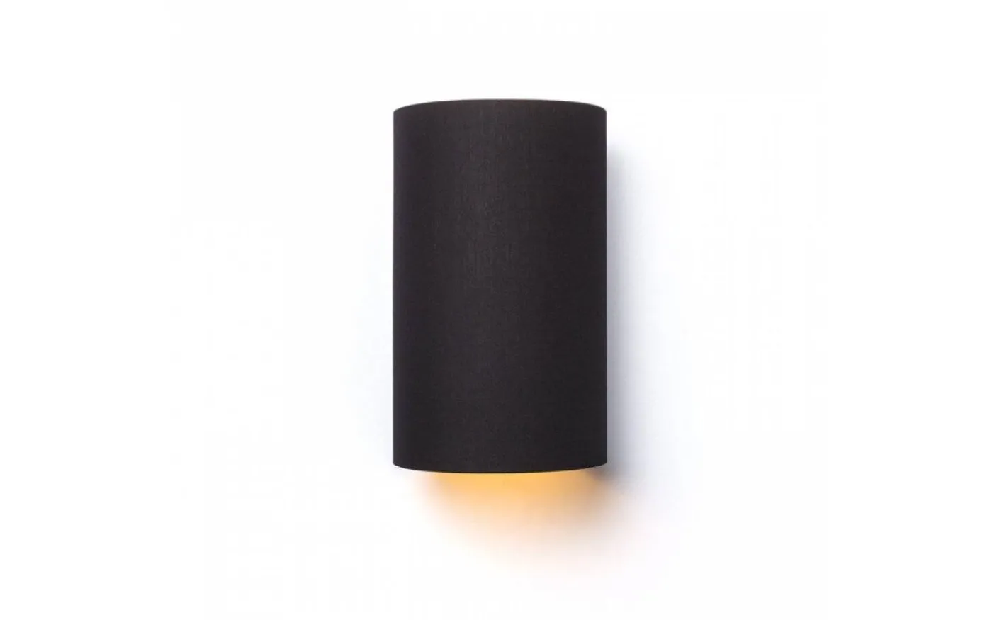 Ron W Vägglampa Svart/Guldfolie E27
