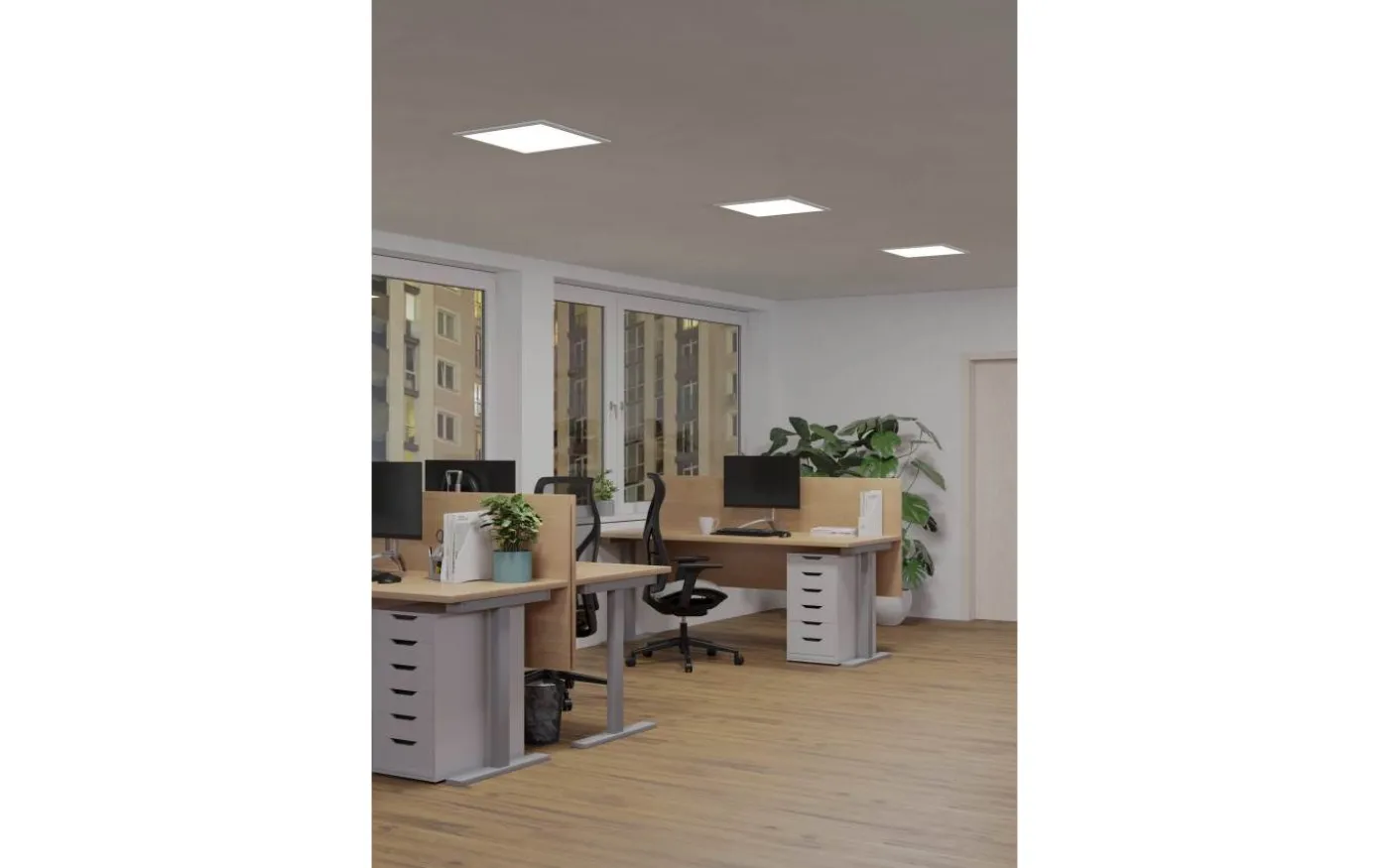 Salobrena LED-Panel 45x45cm utv/inf med fjärrkontroll LED RGBW 21W Vit