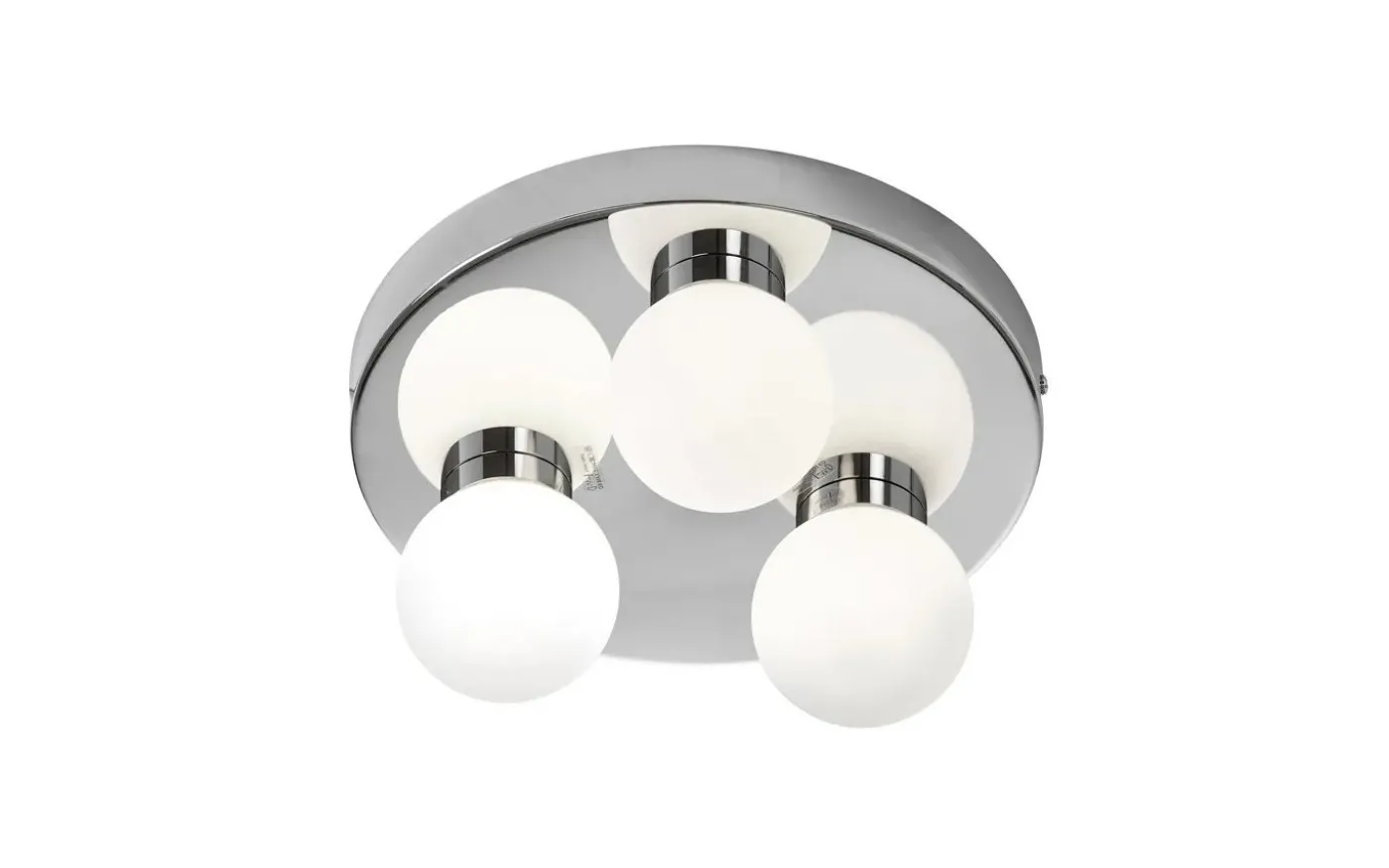 Sandhamn Plafond Ø25cm Krom/Opal IP44