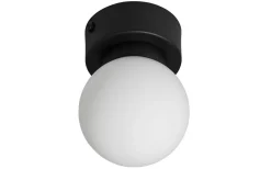 Sandhamn Plafond Ø7cm Svart/Opal IP44