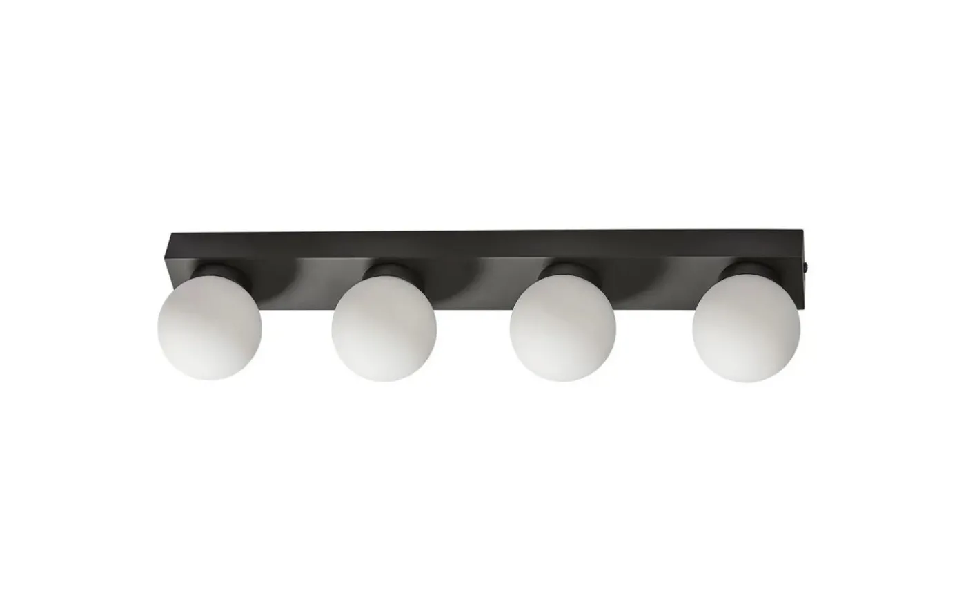 Sandhamn Vägglampa 50cm Svart/Opal IP44