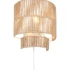 Satna Vägglampa E27 brun/pappersgarn
