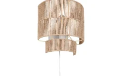 Satna Vägglampa E27 brun/pappersgarn