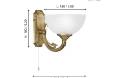 Savoy Vägglampa Brons