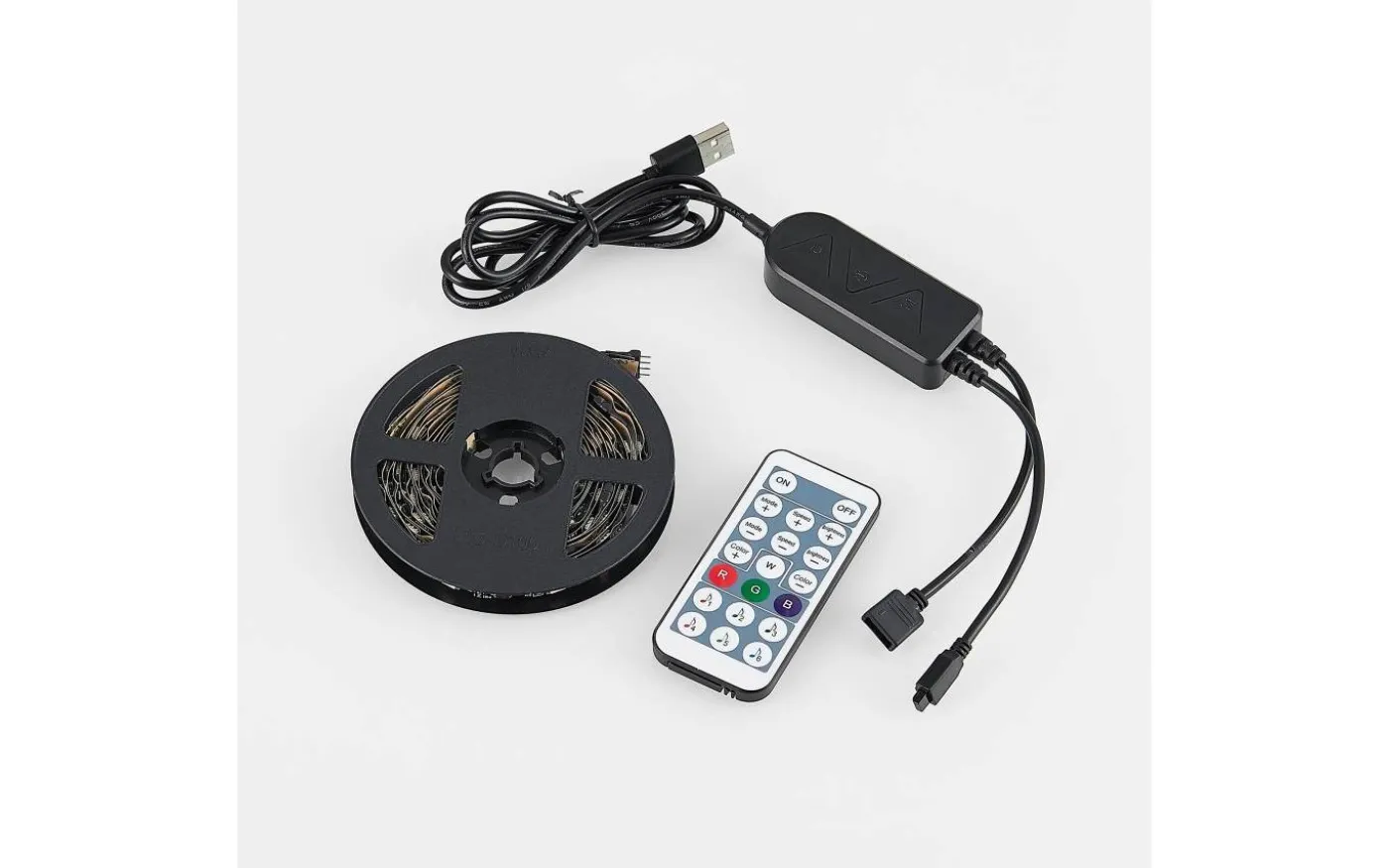 Screen LED-remsa för 51” skärm 3m RGB Komplett Kit USB Svart