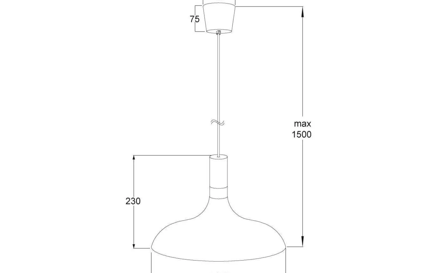 Sense Taklampa 34cm Vit