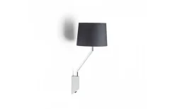 Sharp Vägglampa Svart/Krom E27