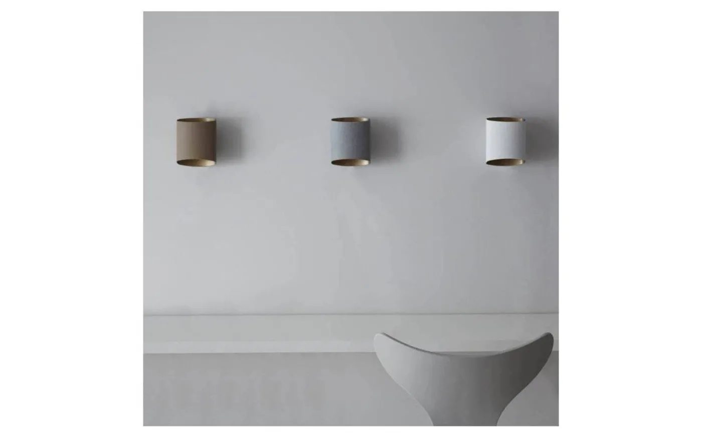 Sinne Vägglampa 17cm LED 8W 3000K Grå/Mässing