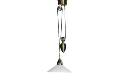 Skomakare Hisslampa 37cm E27 Antik/Vit