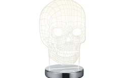 Skull Bordslampa LED i krom