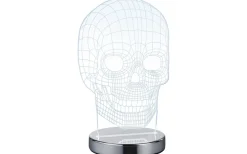 Skull Bordslampa LED i krom