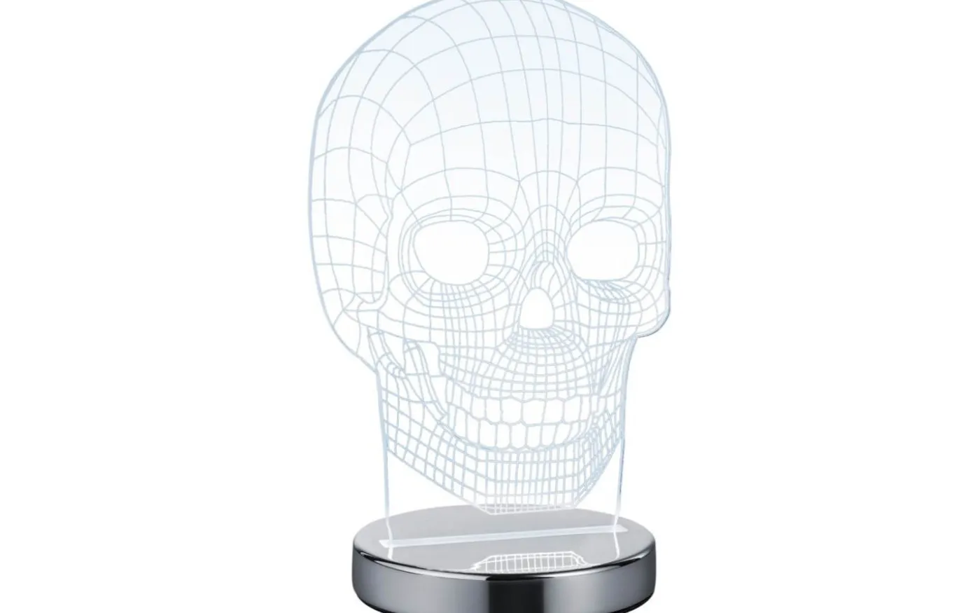 Skull Bordslampa LED i krom