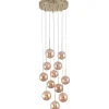 Skyfall Taklampa 30cm 12xG4 Mässing/Amber