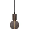 Sladdställ E27 Slim 3,5m Brun/Svart