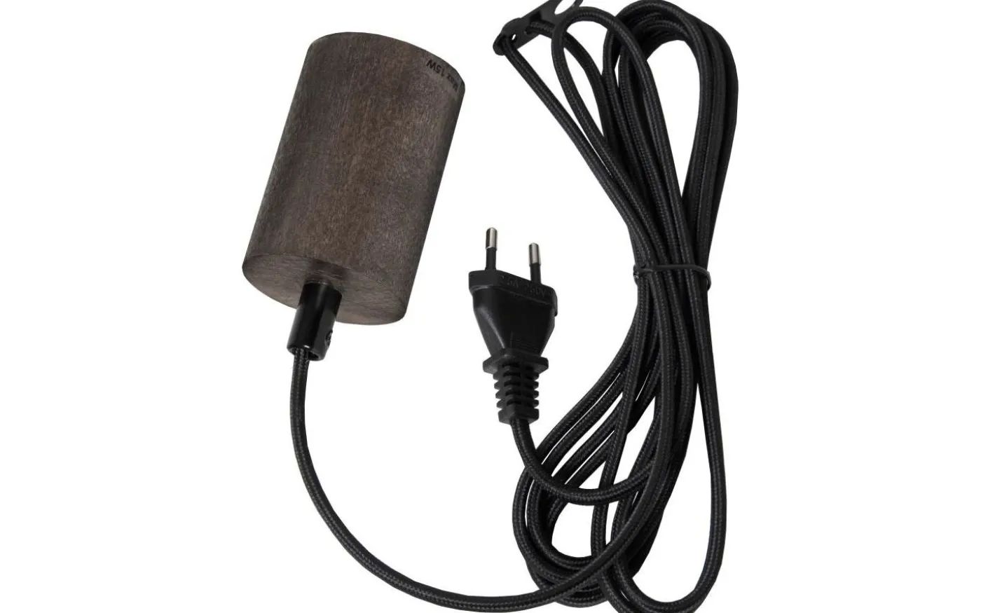 Sladdställ E27 Slim 3,5m Brun/Svart