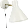 Sleep Vägglampa Blank Pärlvit/Antikmässing