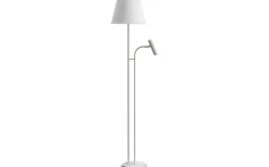 Slender Golvlampa 150cm exkl. skärm Vitstruktur/Mässing