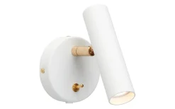 Slender Vägglampa Vitstruktur/Mässing