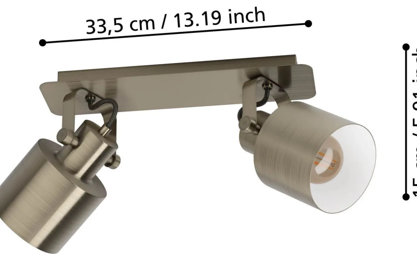 Southery Takspotlight 47cm Borstad Krämguld