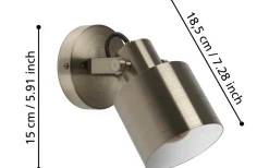 Southery Vägglampa Guldfärgad