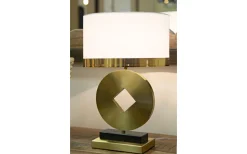 Spazio Bordslampa Mynt 53cm Vit/Guld