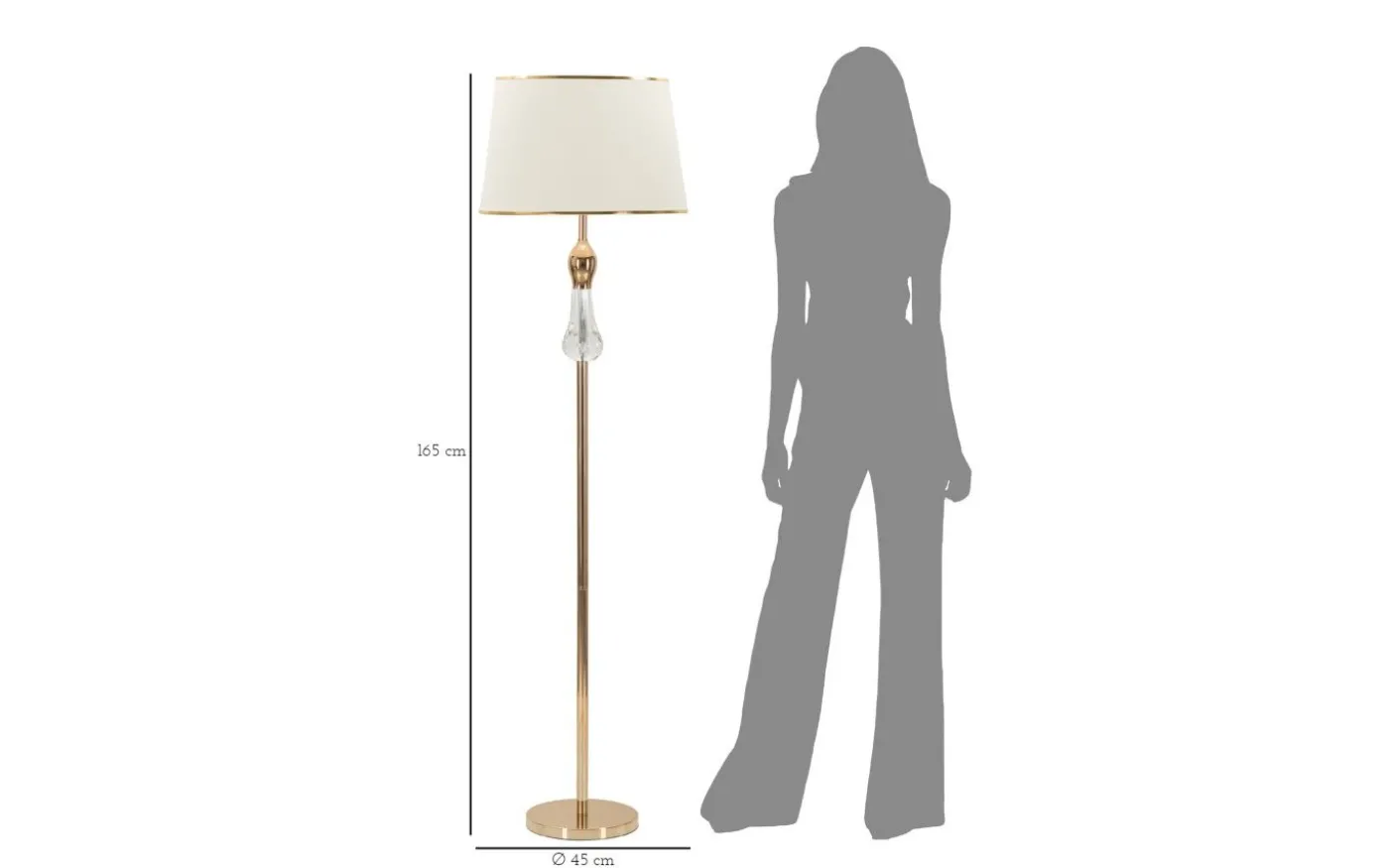 Spectrum Golvlampa 165cm Guld