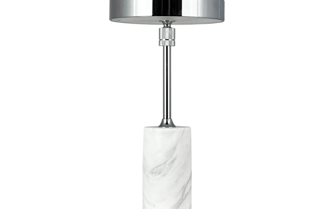 Starlight Uppladdningsbar Bordslampa 25cm LED 3000K 2W Krom/Vit Marmor