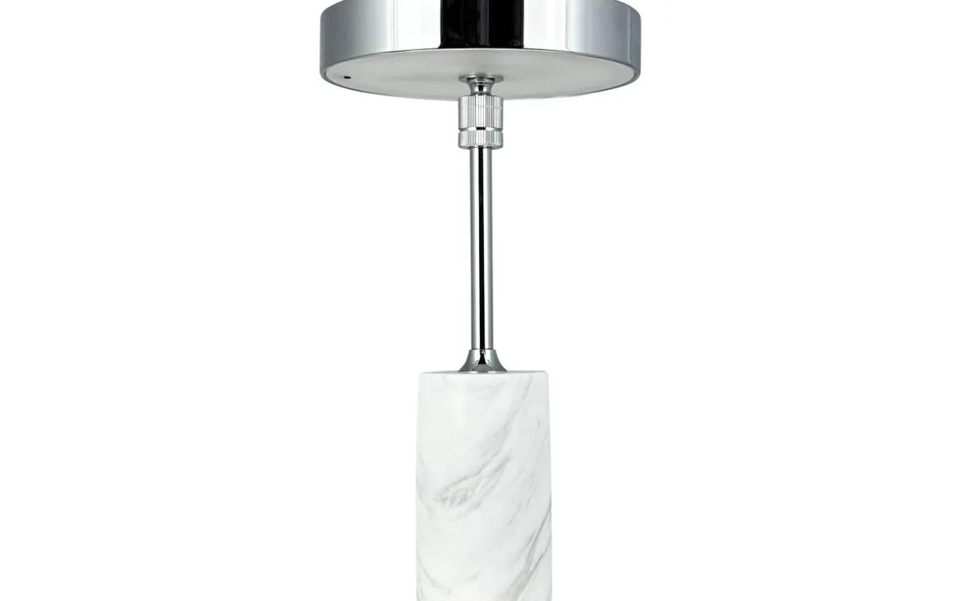 Starlight Uppladdningsbar Bordslampa 25cm LED 3000K 2W Krom/Vit Marmor
