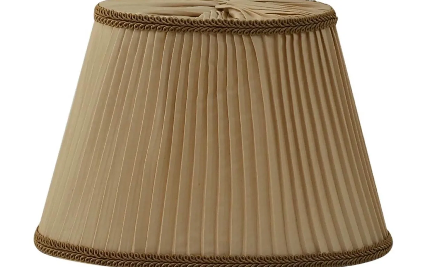 Stilskärm Satin Oval Lampskärm 25cm Plisserad Guld