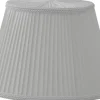 Stilskärm Satin Oval Lampskärm 25cm Plisserad Offwhite