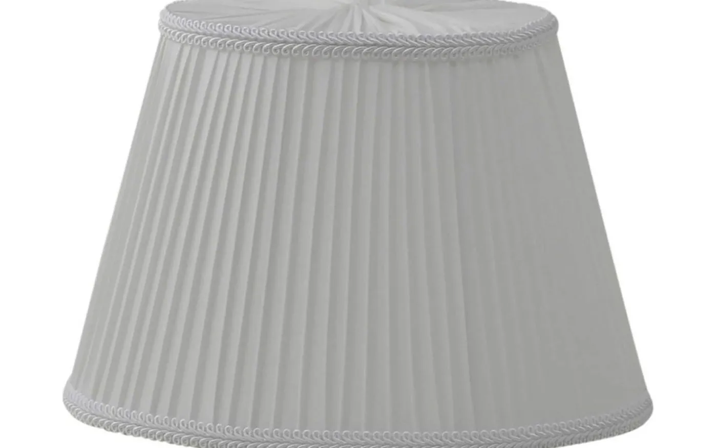 Stilskärm Satin Oval Lampskärm 25cm Plisserad Offwhite