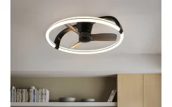 Stockholm Takfläkt 74cm LED mattsvart