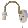 Svaneholm Vägglampa Vit/Borstad Mässing