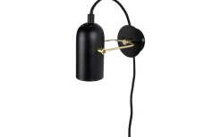 Swan Mini Vägglampa Svart/Mässing