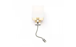 Taina Vägglampa Vit/Matt nickel E27 + 3W LED 25° 3000K