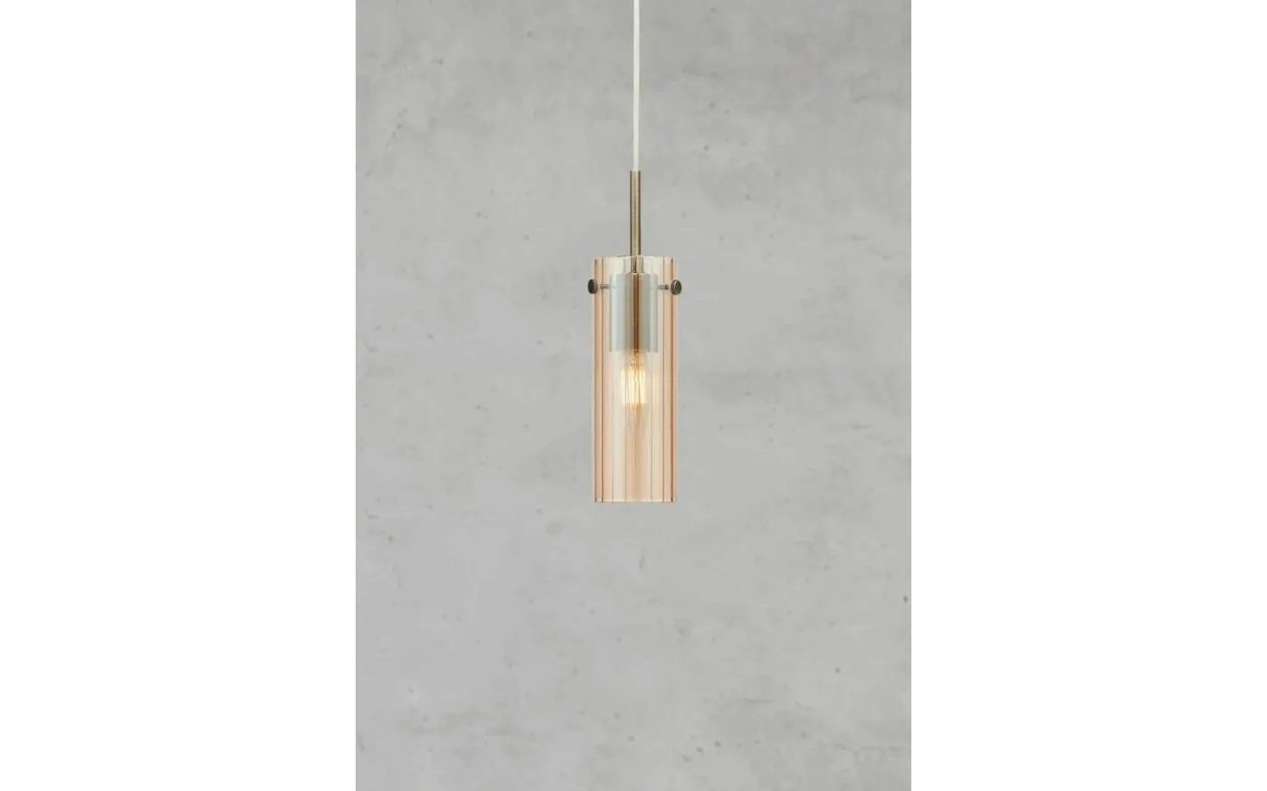 Tibia Fönsterlampa 7cm Amber/Antikmässing