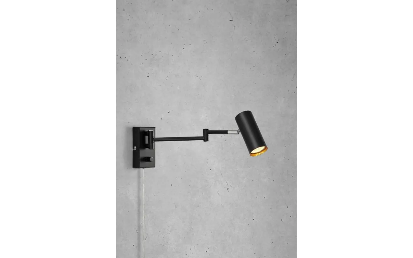 Torino Vägglampa 1L Svart