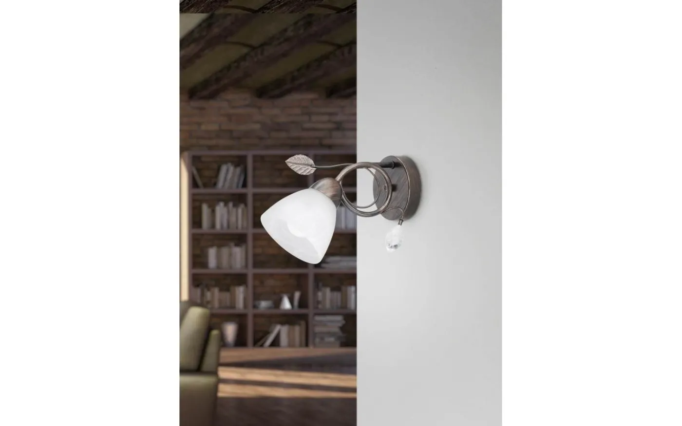 Traditionell Vägglampa E14 rustik