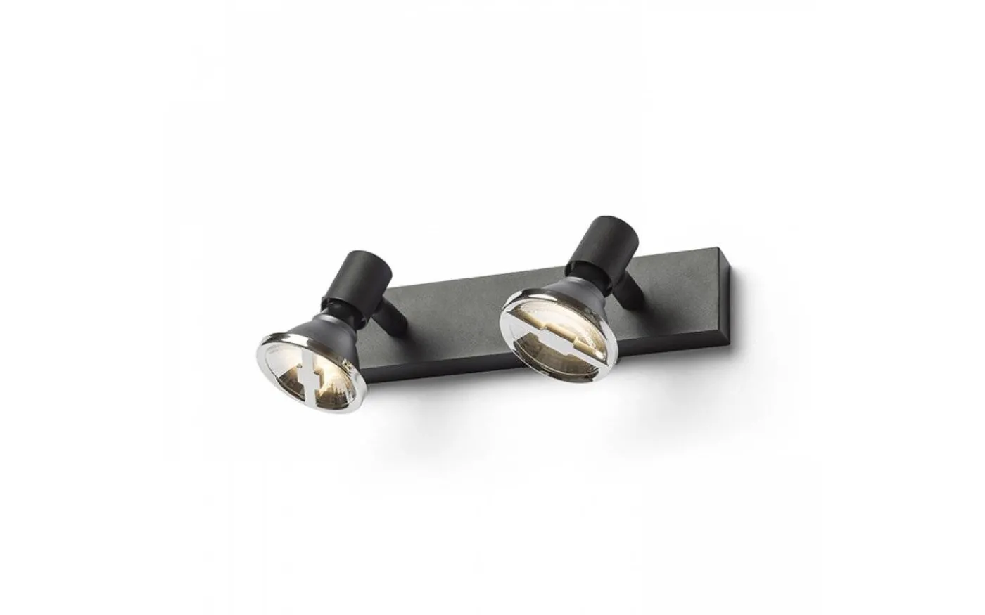 Trica III Vägglampa 2L Svart