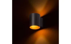 Tuba W Vägglampa Mattsvart/Guld G9