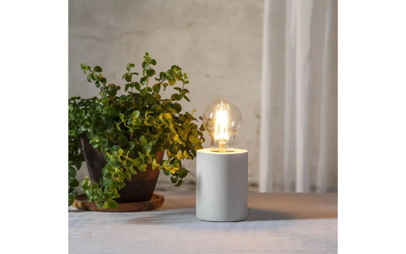 Tub Bordslampa 10cm Vit