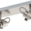 Tukon Takspotlight 28cm GU10 LED 3000K 2x3W Nickel