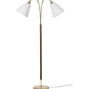 Tullgarn Golvfot 148cm 2L Mässing/Valnöt