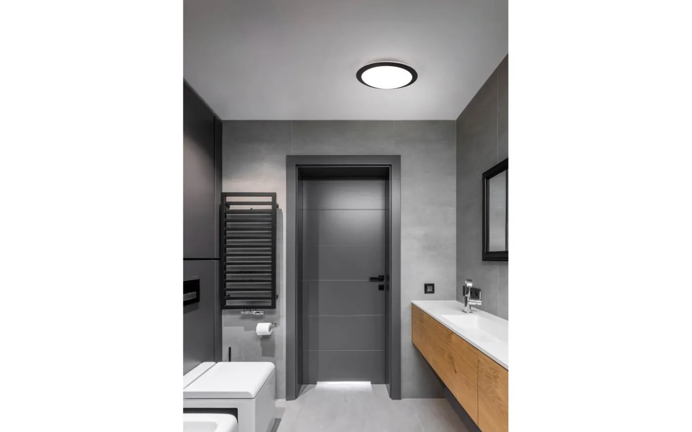 Umberto H2O Plafond LED 29cm mattsvart IP44