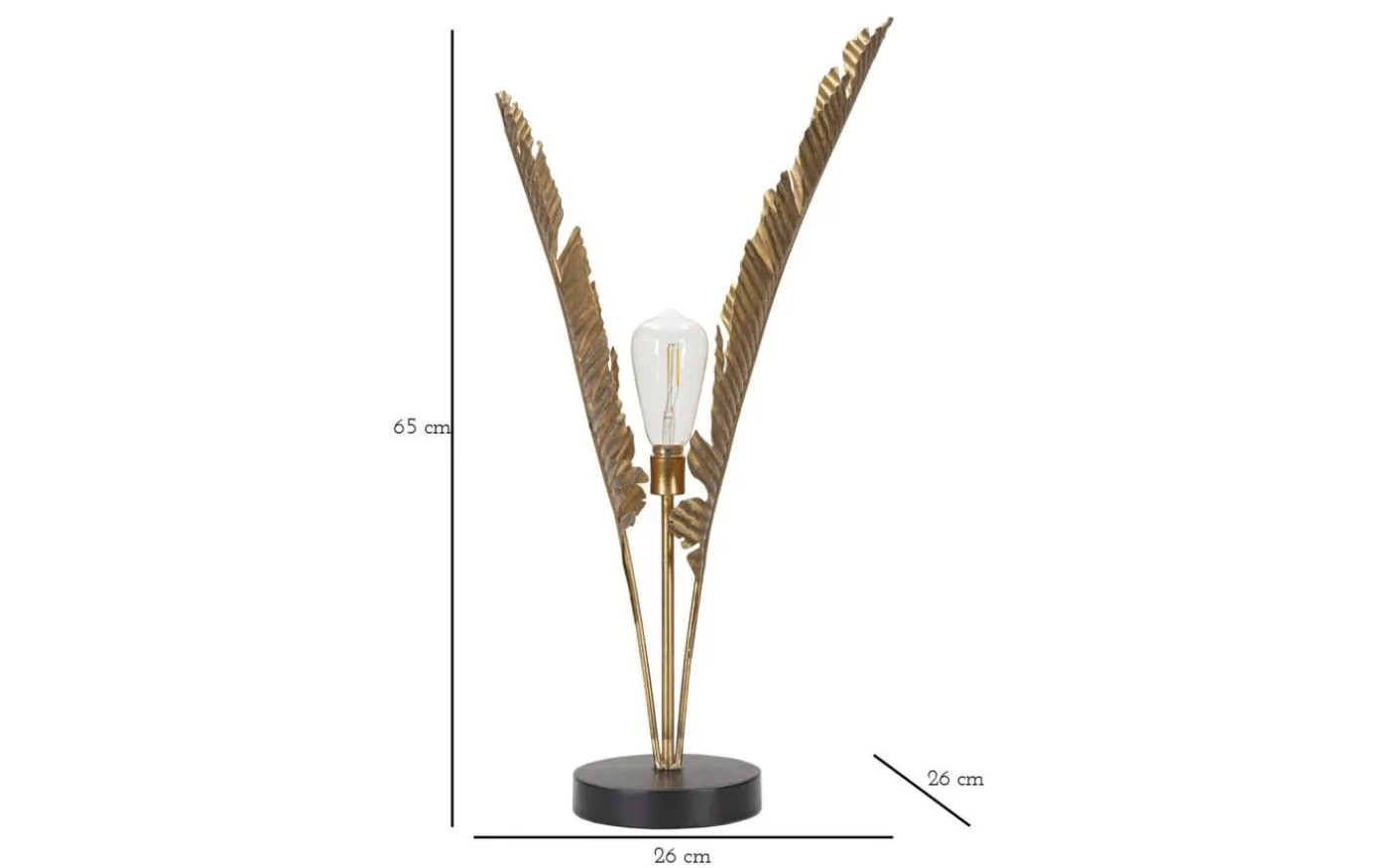 Universe Bordslampa Palm 65cm Guld