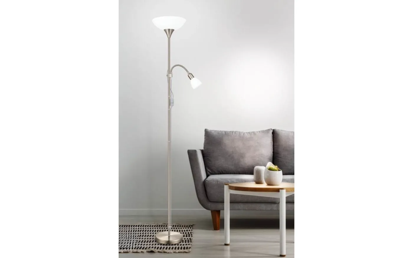 Up 2 Golvlampa 177cm Matt Nickel