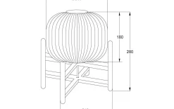 Vinda Bordslampa 29cm Svart/Rök