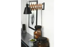 Vintage Vägglampa Valnöt/Svart